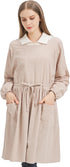 Nanxson Cotton Linen Apron for Women, Long Sleeve Cooking Apron for Gardening, Baking, Housework