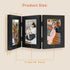 Golden State Art 4x6 Triple Picture Frame, Trifold Hinged Photo Frame with Real Glass for Desk Top Collage