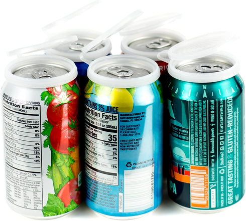 Smarter-Seal Version 2.0, 9-Pack Clear Soda or Beverage Can Lid, Includes 12 oz and 24 oz Lids