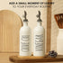 16oz Set, Set 2 (16oz-P-White) HOMCDALY Olive Oil Dispenser Bottles for Kitchen, White Oil and Vinegar Dispenser Two