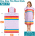 3-7 Sunset SUN CUBE Kids Towel Changing Swim Robe Surf Poncho, Quick Dry Microfiber Hooded Wearable Blanket for Boys
