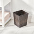 mDesign Small Woven Basket Trash Can - Square Wastebasket for Bathrooms, Kitchens, and Utility Rooms