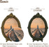 Sunlit Vintage Picture Frame, 5x7 Inch Oval Antique Photo Frames with Glass Front, Luxury Display, Brown