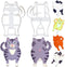 Chonky Kitty Cookie Cutter Set, 2 Pieces Large 4" Size Front and Back Cat Butt Cookie Cutters Baking Supplies