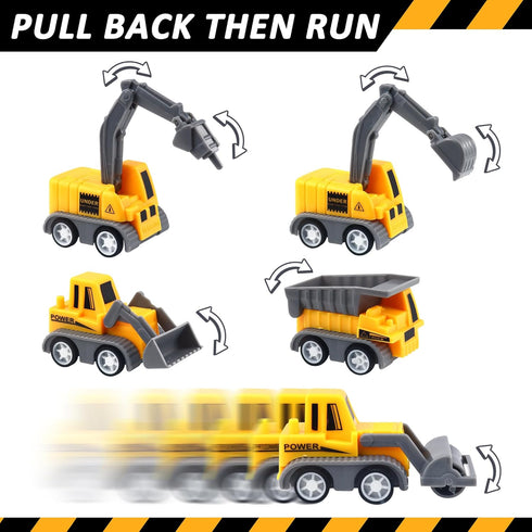 12 3 Pcs Construction Birthday Candles, Number Candle Construction Cake Topper, Digger Cake Topper for Boys Girls