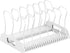 Simple Houseware Adjustable Pan Organizer, 7 Compartments, White