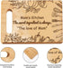 Engraved Wooden Chopping Board Gift for Mom, Kitchen Cutting Board with Warming Words, 28x21.5cm