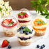 25 Pack 8 oz TOFLEN Plastic Dessert Cups with Dome Lids, Clear Disposable Yogurt Parfait Cups with Lids, Individual
