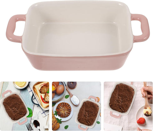 Cabilock Ceramic Bakeware Set, Rectangular Lasagna Pans for Cooking, Baking Dish for Kitchen Microwave Oven