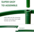 12Packs 3 Plant Support Stakes Half Round Plant Stakes for Indoor Plants, Stackable Tier Garden Flower Support, Plant