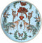 Zosenley Round Decorative Tray, Marbling Plastic with Handles, Modern Vanity and Serving