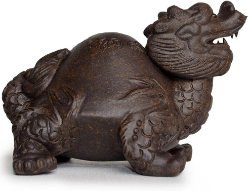 Chinese Dragon Turtle Tea Decoration - Pet Zisha Clay Lucky Fengshui Home