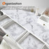 Shelf and Drawer Liner for Kitchen Cabinet - Non Adhesive Washable Liner for Cabinets, Dresser, Cupboard Drawers, White