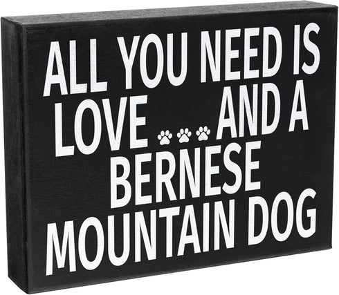JennyGems Bernese Mountain Dog Gifts - All You Need is Love and a Bernese Mountain Dog, Made in USA