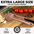 Zulay Kitchen Premium Garlic Press Set, Rust Proof & Dishwasher Safe, Easy-Squeeze, Rose Gold