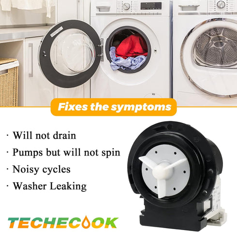 4681EA2001T Washer Drain Pump Motor by Techecook for Kenmore & LG Washing Machines