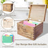 YOJO Handcrafted Recipe Box: Wooden Recipe Box with 50 Double Sided 4x6 Recipe Cards and 6 Dividers