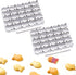 AIERSA 2Pcs Gold Fish Cracker, 25 Cavity Mini Gold Fish Cookie Cutter, Non-Stick Stainless Steel Molds