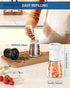 CIRCLE JOY Manual Salt and Pepper Grinder Set - Refillable Shakers with Ceramic Blades, Adjustable Coarseness, BPA-free