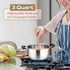 LIANYU 3QT Stainless Steel Stock Pot with Lid, Heavy Duty Cooking Soup Pot for Stew, Simmer, Boiling