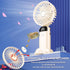 Portable Mini Handheld Fan - 4000mAh Rechargeable Battery Operated Desk Fan with Base, 5 Speeds for Travel