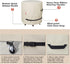 19.5D 21H inch Porch Shield Patio Round Cooler Bar Table Cover - Waterproof Outdoor Ottoman Coffee Side Table Cover - x