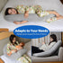 Pozico 51-Inch U-Shaped Full Body Pillow for Side Sleepers Cooling Pregnancy Pillow with Ear Piercing Design for Neck