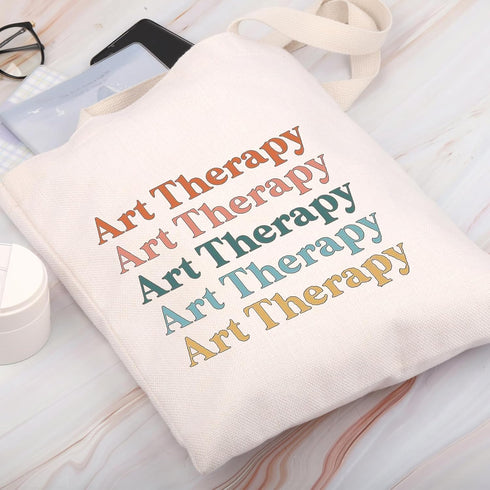 BDPWSS Art Therapist Gift, Art Teacher Tote Bag, Therapist Appreciation Gift, Art Therapy Supplies