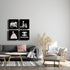 Meetdeceny Black And White Wall Art - Pink Book Pictures Room Decor for Teen Girls, 10"x10" - 4 Pieces