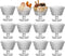 Glass Dessert Bowls & Breakfast Cups - Set of 12, 9oz Ice