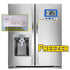 Fridge Freezer Thermometer with Max/Min Memory, LXSZRPH High & Low Temperature Alarms, Digital with Magnetic Stand, 2