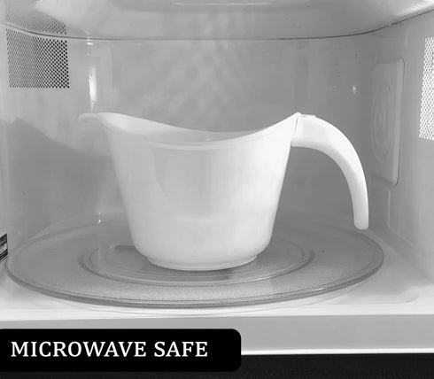Reston Lloyd 2 QT Batter Bowl with Pour Spout, Non-Slip Base, Ergonomic Handle, White