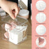 Qtip Holder - Clear Acrylic Cosmetic Items Storage Dispenser for Bathroom Vanity Countertop, 4 Compartments