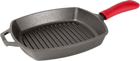 Lodge Silicone Hot Handle Holder, Red; Dishwasher Safe, Designed for Lodge Cast Iron Skillets 9 Inches+