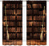 TKUYO 42"x45" Inch Vintage Bookshelf Curtains, Fantasy Magic Retro Library Old Antique Bookcase Gothic Witchy Blackout