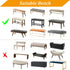 YISUN Leather Dining Room Bench Covers, Stretch Spandex Upholstered Bench Slipcover Removable Washable Anti-Dust Dining