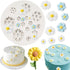 Daisy Flower Fondant Mold, Silicone Molds for Cake Decoration, Cupcake Topper, Chocolate, Gum Paste