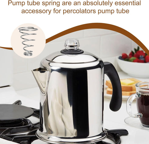 2 Percolators Pump Tube Spring Fits For Farberware Yosemite Stove Top Coffee Percolators - Pcs
