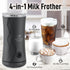 Zulay Kitchen Powerful 4-in-1 Electric Milk Frother and Steamer - Durable Cold Foam Maker for Coffee & Latte, Hot