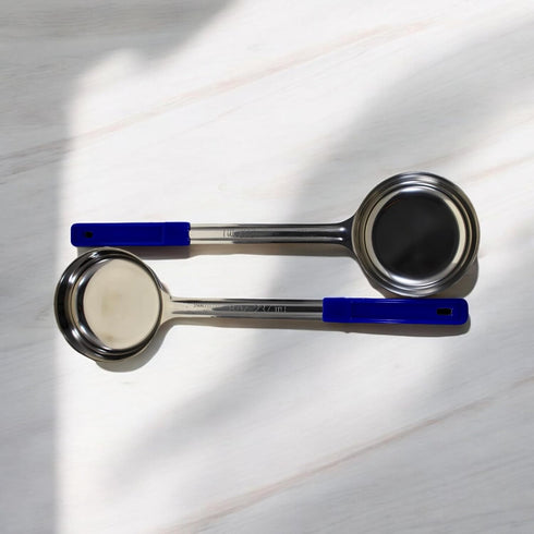 8 Ounce Solid Stainless Steel Portion Control Ladle Spoon for Measuring and Serving, Pack of 2