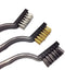 YXQ 3Pcs Wire Clean Brush Set, Black Plastic Handle for Home Kitchen Cleaning, Welding Slag, Rust