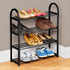 4-Tier Closet 12 Collections Etc Black Metal Shoe Rack is Perfect Inside a or in an Entryway to Control Clutter - Holds