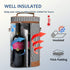 Tirrinia 2 Bottle Wine Gift Tote Carrier, Leakproof & Insulated Padded Wine Cooler Bag for Travel, Black Stripe