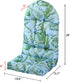 44x19x4 inch, Enipate Tropical Print Adirondack Chair Cushions Weather Resistant Patio Chair Seat Cushion, Tufted