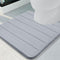 Buganda Memory Foam U-Shaped Contour Toilet Rugs, Non Slip Absorbent Bathroom Mats, 24" x 24", Grey