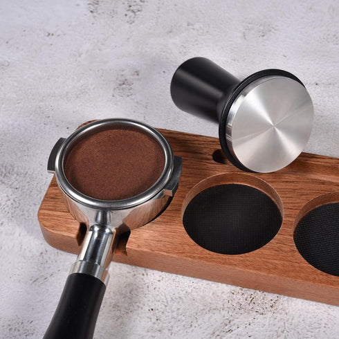 58.5mm Espresso Hand Tamper, Dual Calibrated Spring Loaded Coffee Tamper with Stainless Steel Flat Base