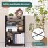 3 Yoobure Bookshelf Small Book Shelf, Solid Industrial Tier Shelf Bookcase, Short Book Case for Bedroom, Living Room