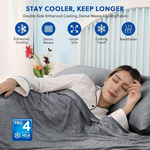 Summer 50 70 inches) HOMFINE Cooling Blankets for Hot Sleepers - Blanket Thin Lightweight Breathable Soft Double Side
