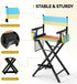 31" 250lb OmySalon Director's Chair Height Folding Portable w/Storage Pouch & Footrest, Makeup Artist Chair for Salon