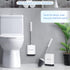 Sellemer Toilet Brush and Holder Set - Flexible Toilet Bowl Brush with Silicone Bristles, Compact Size (1 Pack,